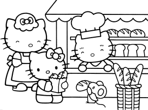 imagenes para colorear de hllo kitty