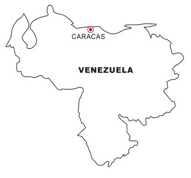 mapa de venezuela para pintar