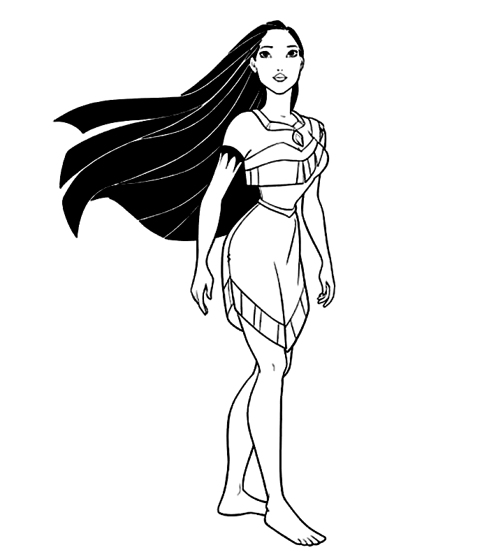 pocahontas colorear