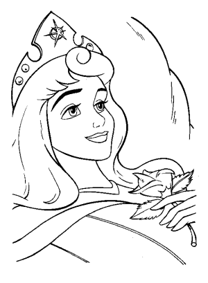 Princesa Aurora para colorear, imprimir y pintar