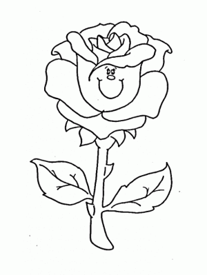 rosa para colorear