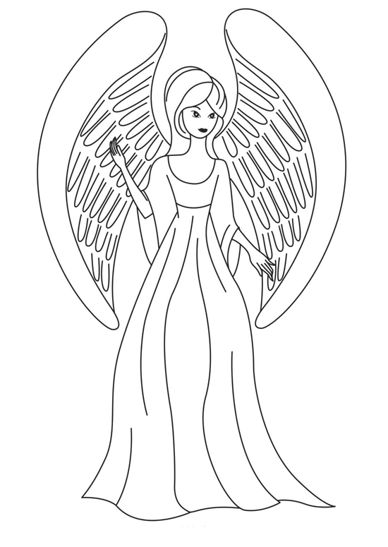 angel para colorear