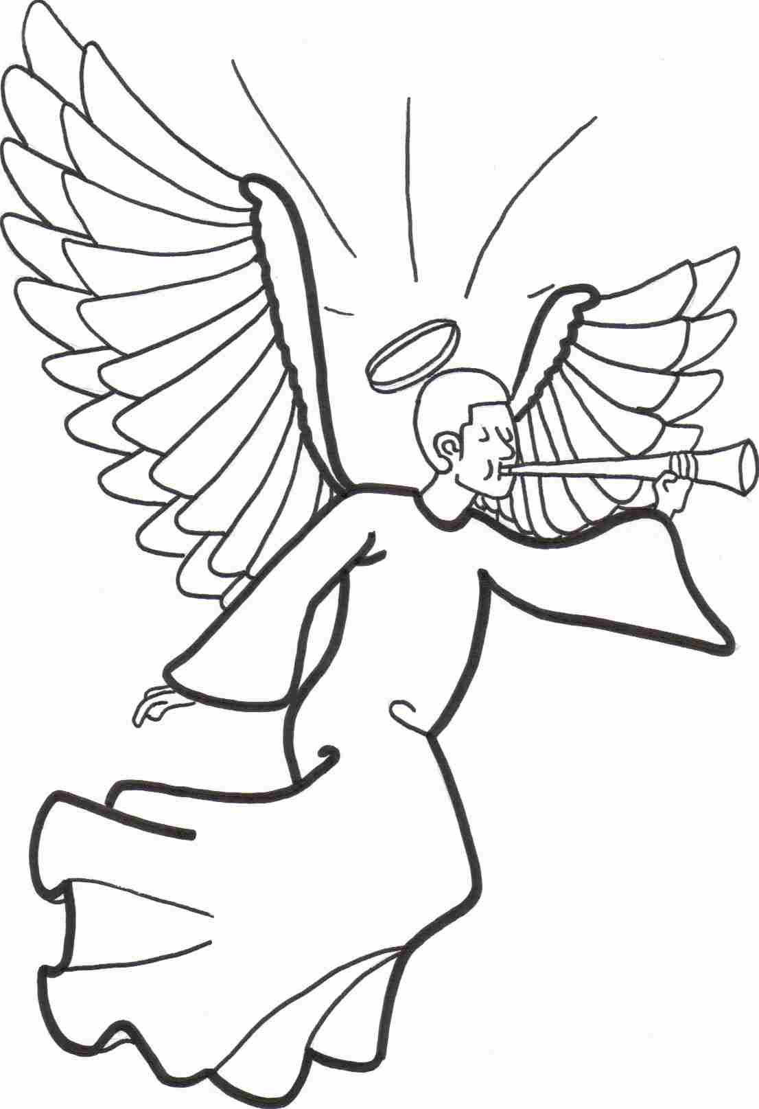 angel para colorear