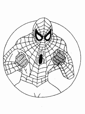 colorear a spiderman