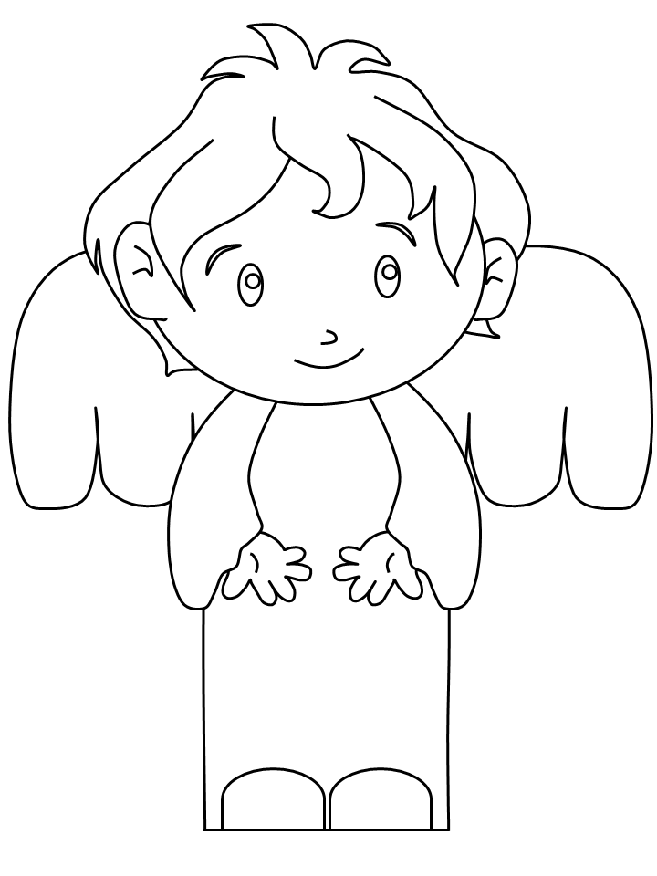 dibujo de angeles para colorear