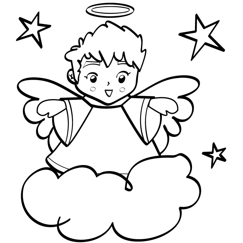 dibujo de angeles para imprimir