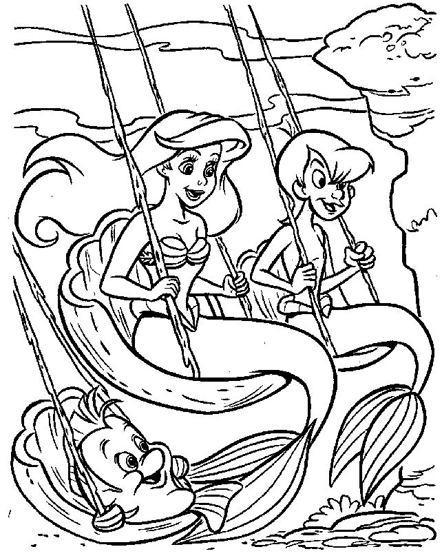 dibujo de ariel para colorear