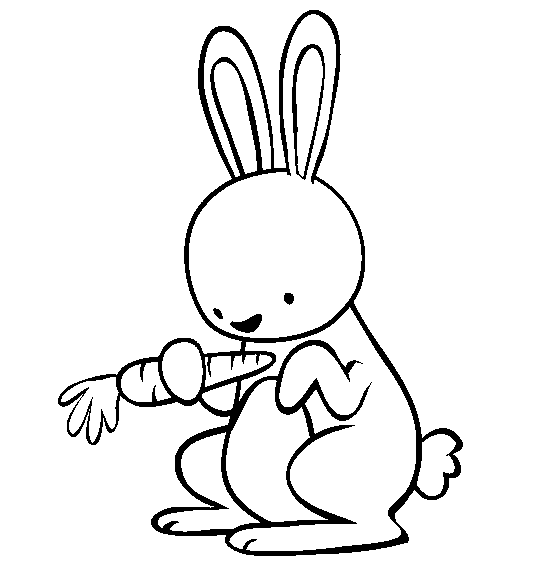 dibujo de conejo de pascua para imprimir