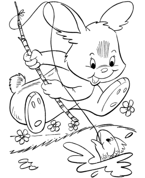 dibujo de conejo de pascua para pintar