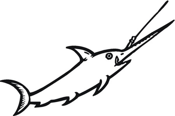 dibujo de pez espada para imprimir