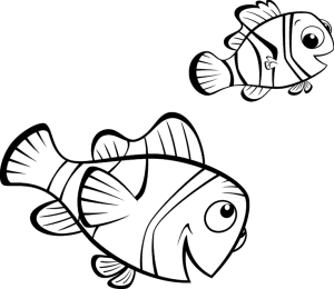 dibujo de pez payaso para colorear