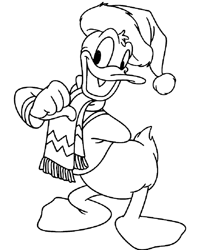 dibujo para colorear de pato donald