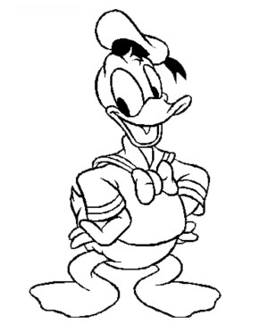 dibujo para colorear pato donald