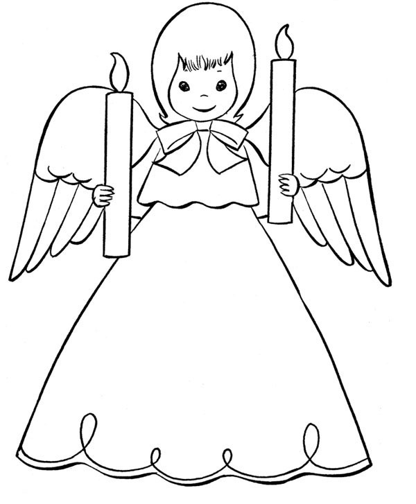 dibujos angeles para colorear