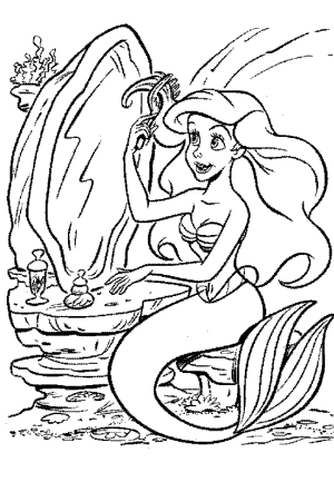 dibujos ariel para colorear