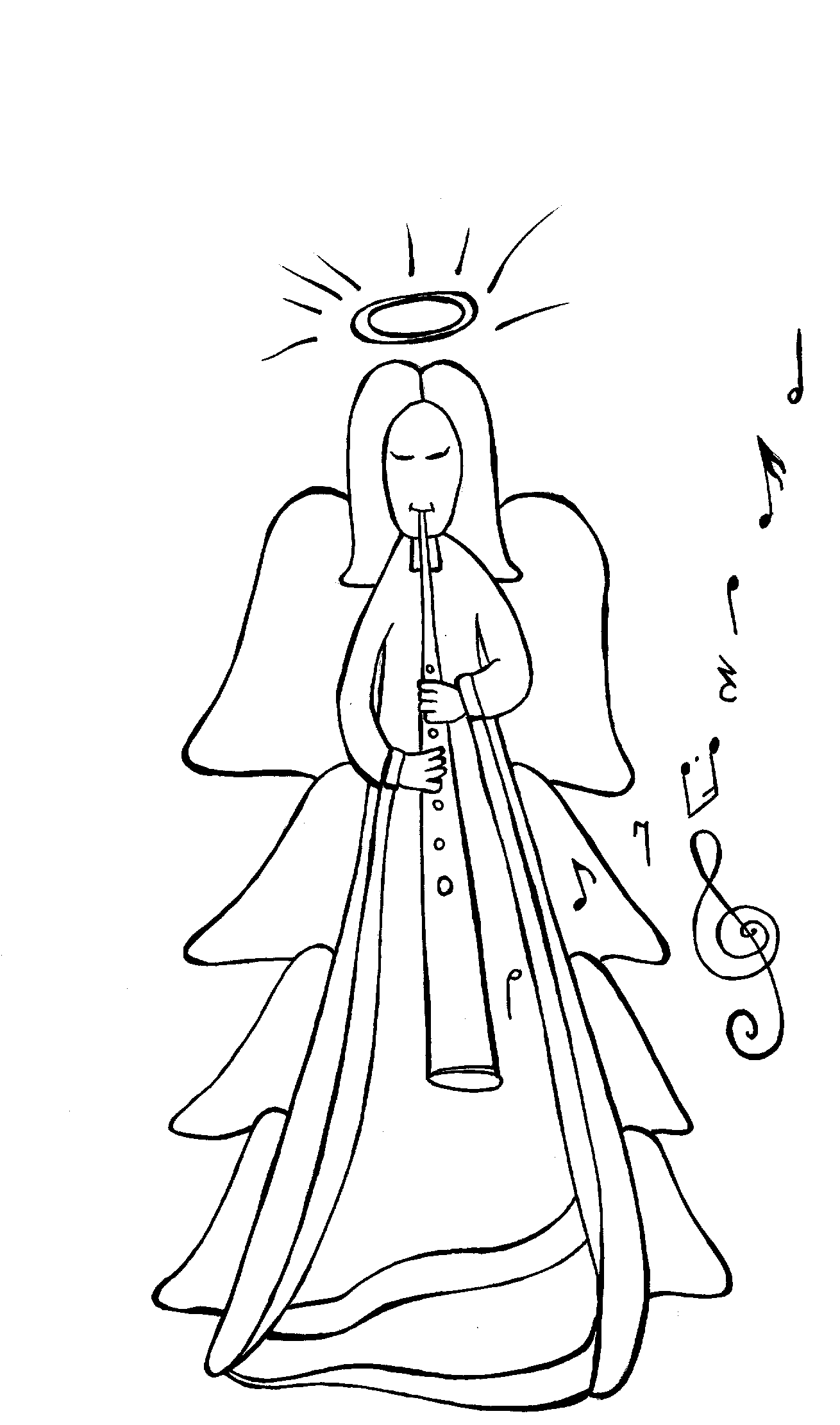 dibujos de angeles para imprimir