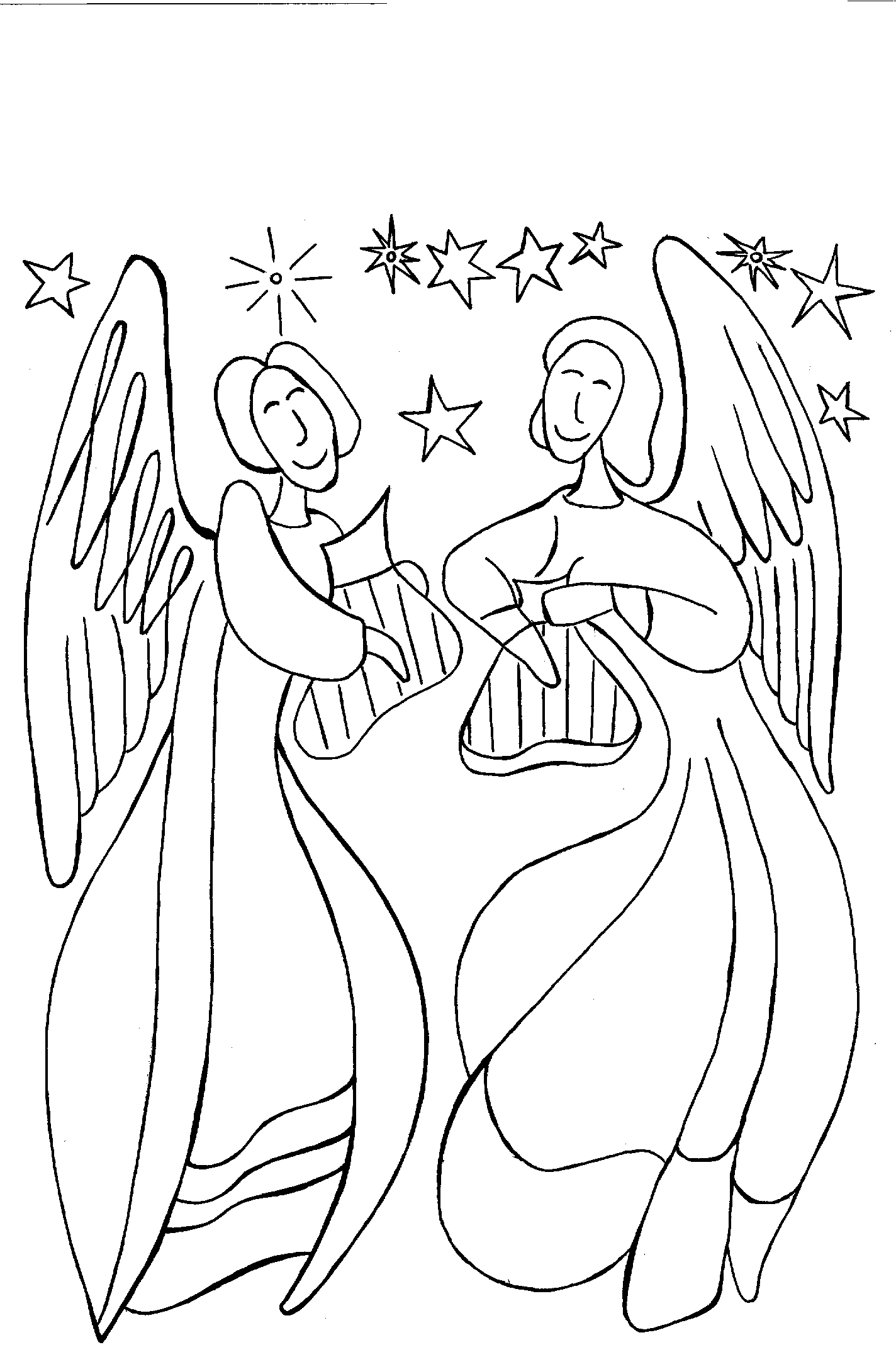 dibujos de angeles para pintar