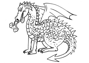 dibujos de dragones chinos para colorear