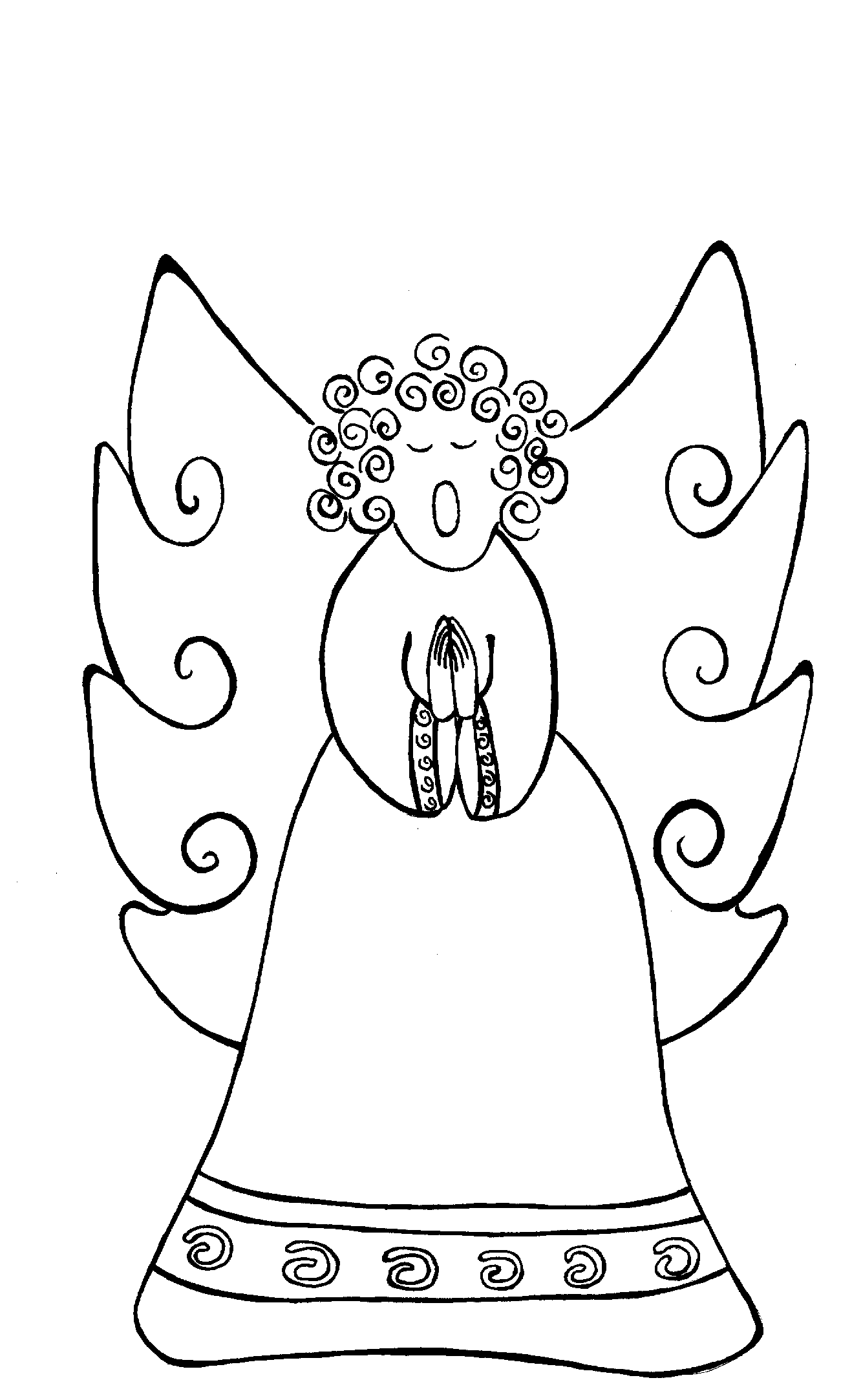 dibujos para colorear de angeles