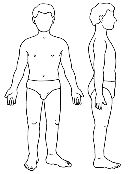 dibujos para colorear del cuerpo humano
