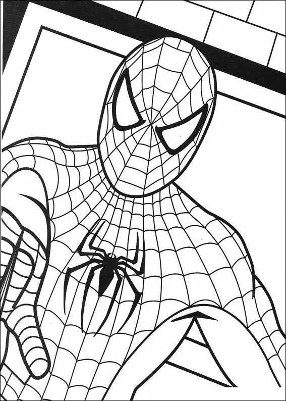dibujos para pintar de spiderman