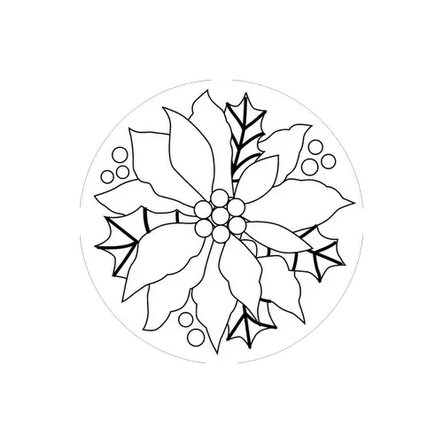 flor de pascua para imprimir y pintar
