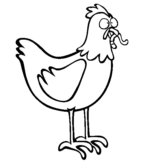 gallina para pintar