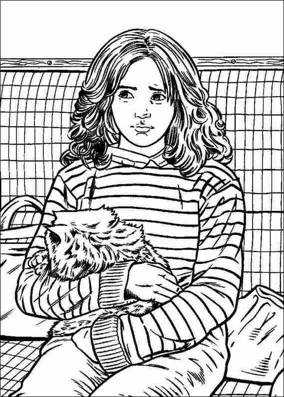 hermione para colorear