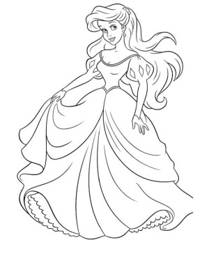 imagen de ariel para colorear