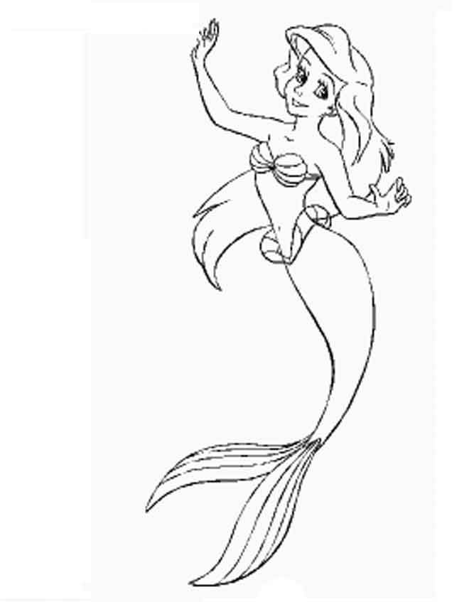 imagen para colorear de ariel