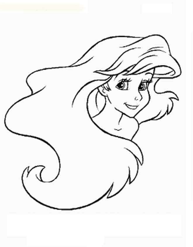 imagenes de ariel para colorear