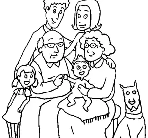 imagenes de la familia para colorear
