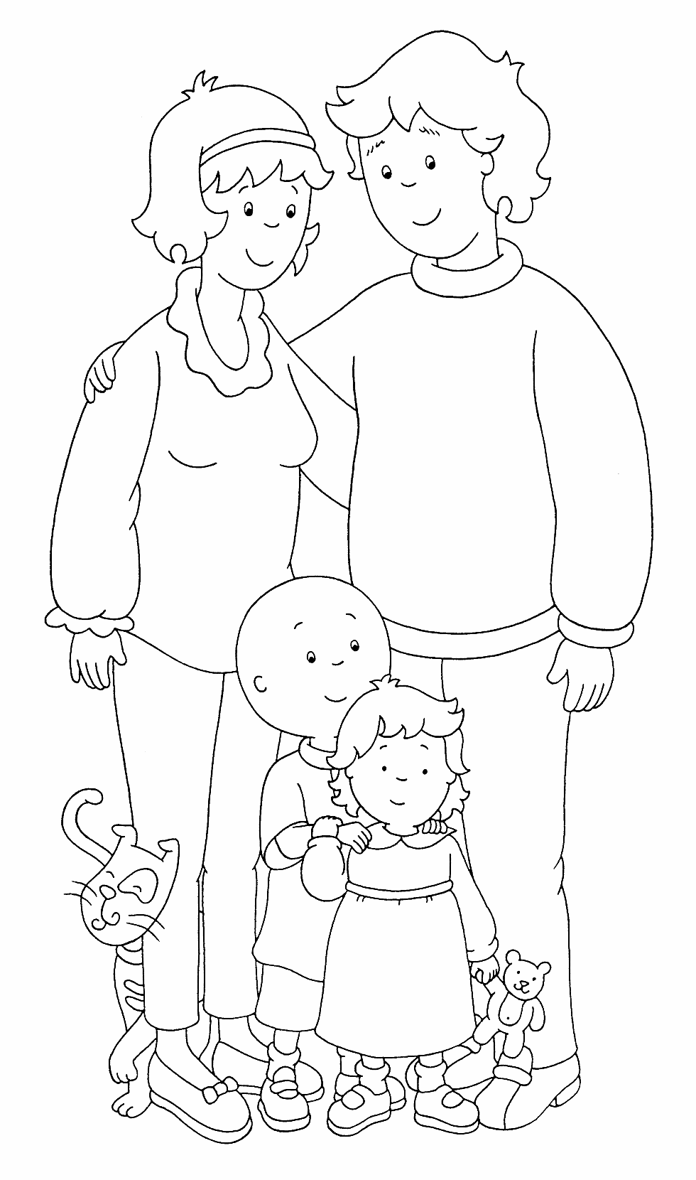 imagenes para colorear de la familia