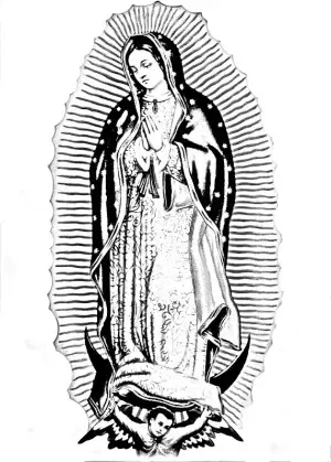 Virgen de Guadalupe para colorear e imprimir