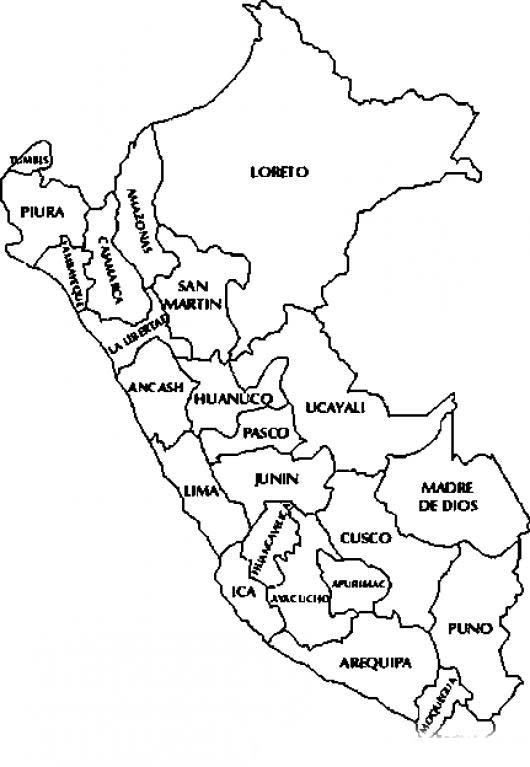 las regiones del peru para colorear