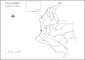 mapa de colombia para imprimir