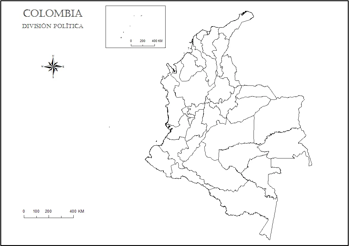 mapa de colombia para imprimir