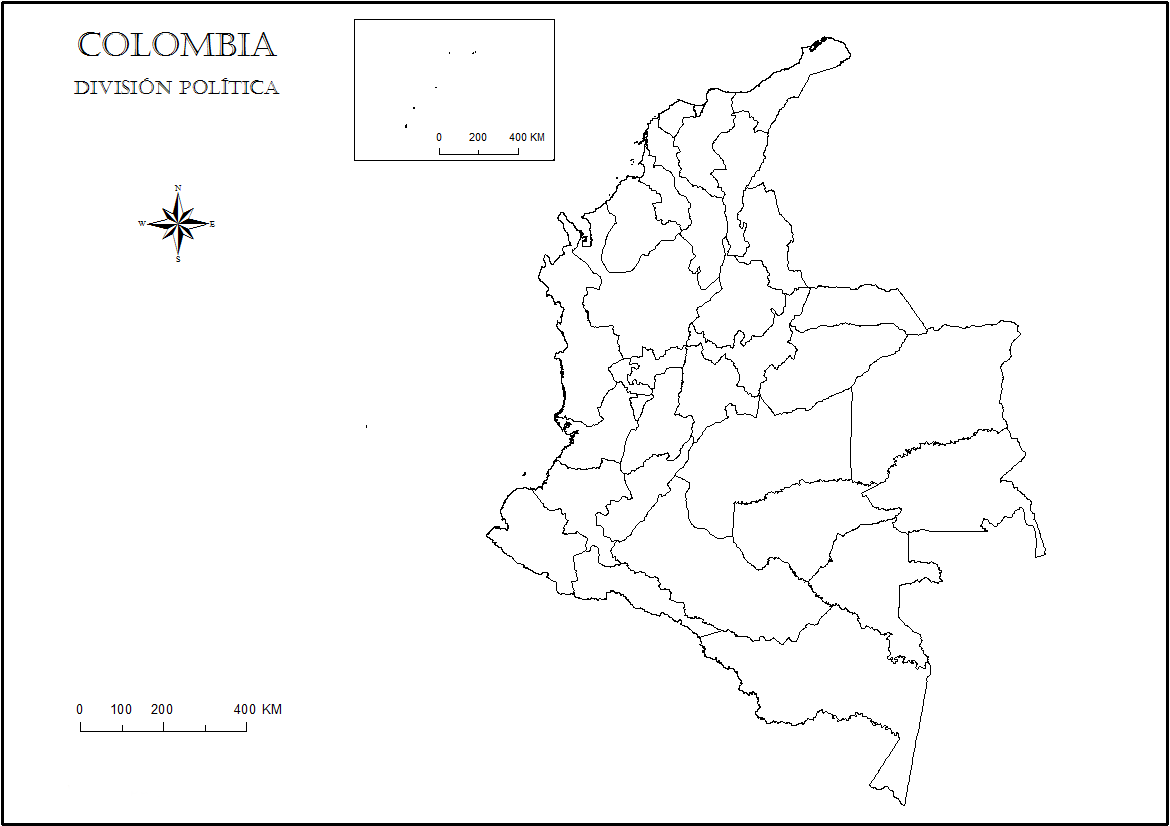 mapa de colombia para imprimir