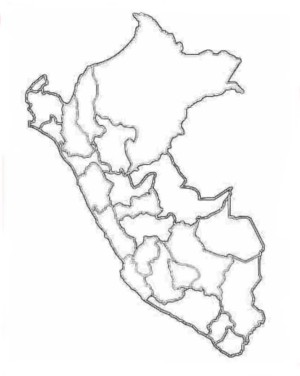 mapa del peru para colorear