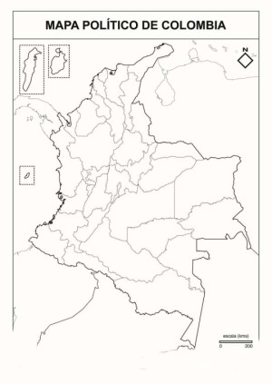 mapa politico de colombia para imprimir