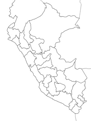 mapa politico del peru para pintar