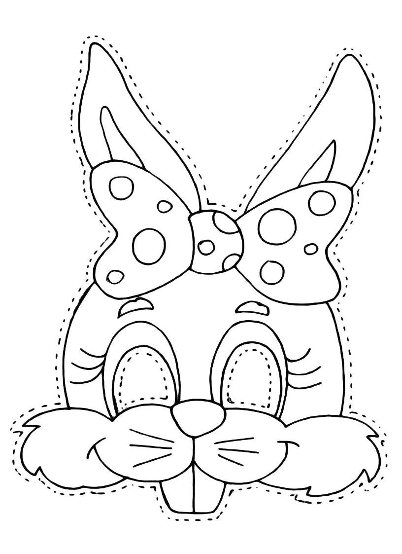 Mascaras de coneja de Pascua para imprimir
