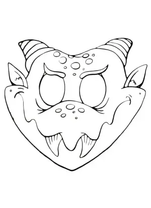mascaras de carnaval para colorear dragon