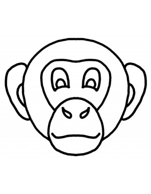 mascaras de carnaval para colorear mono