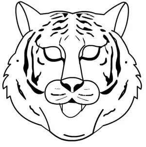 mascaras de carnaval para colorear tigre