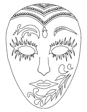 mascaras de carnaval para colorear e imprimir