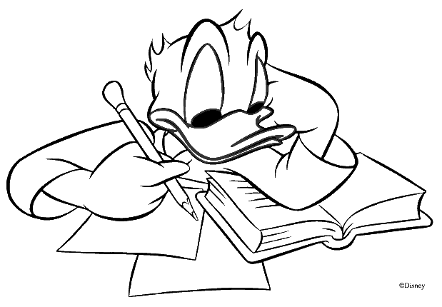 pato donald para colorear