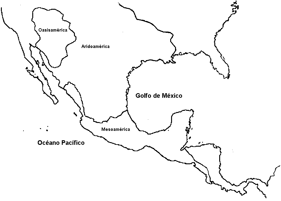 pintar mapa de mesoamerica