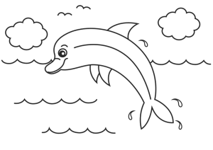 Delfin para colorear