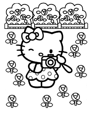 colorear hello kitty